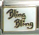 Bling bling - enamel 9mm Italian charm - Click Image to Close
